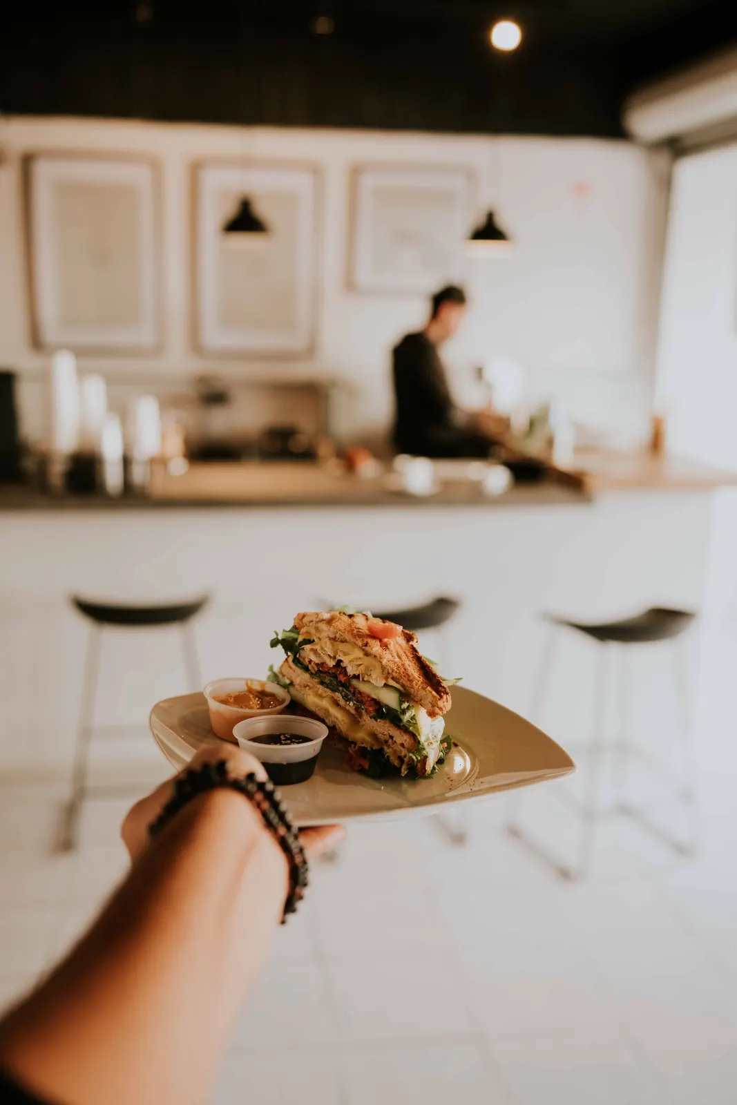 Representative café sandwich plate